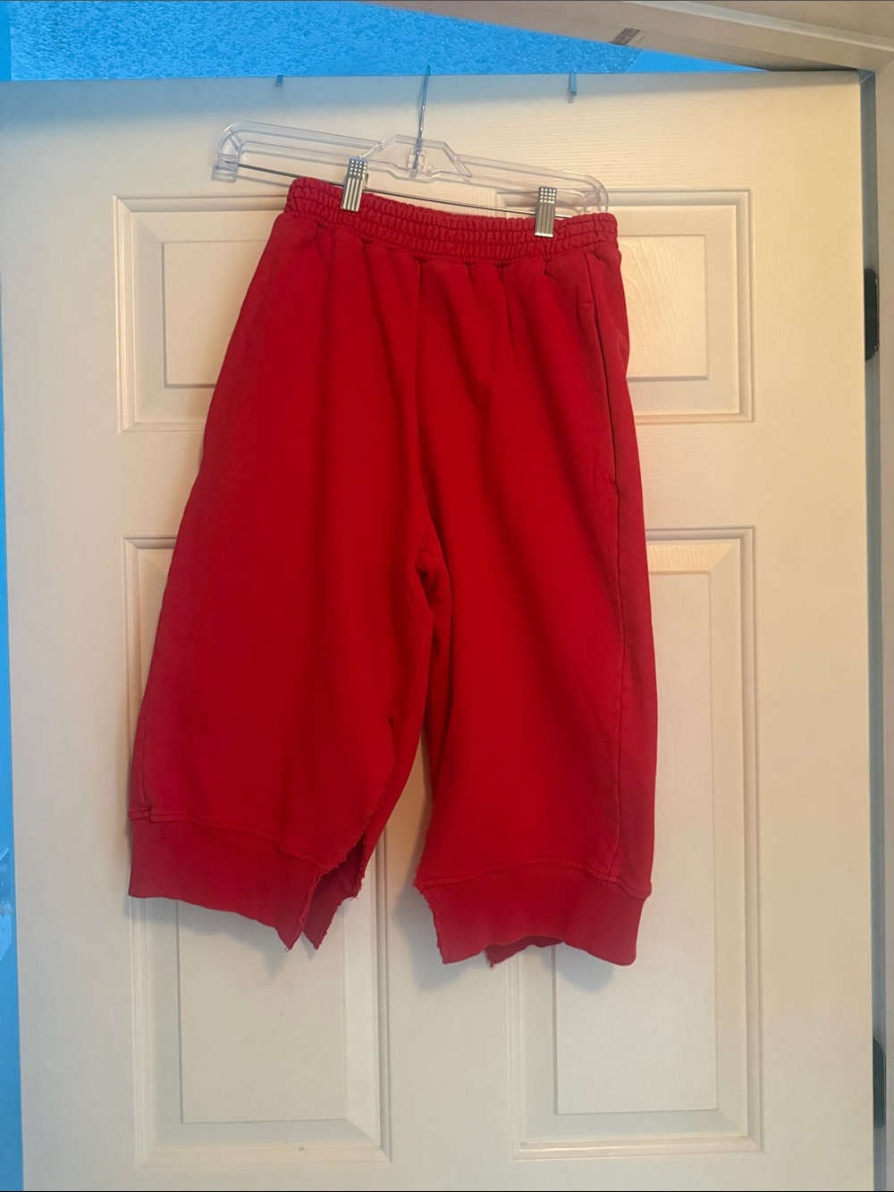 Maison Martin Margiela Red Jogger-Style Sweat Shorts